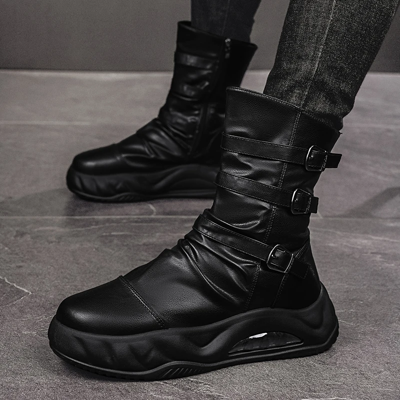 CYYTL Winter Boots Casual Mens Shoes Ankle Leather Chelsea Cowboy Combat Tactical Hiking Outdoor Designer Luxury Tennis Sneakers