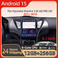 9.7 inch For Hyundai Elantra 5 JK GD MD UD 2011-2016 Android 15 Car Radio Multimedia Video Player Navigation GPS Stereo DSP WIFI