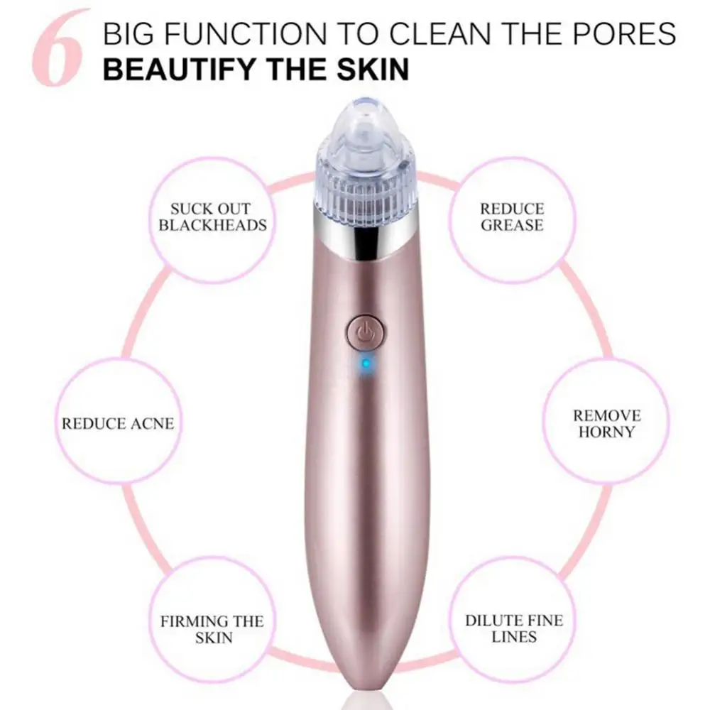 Cleaner Blackhead Remover Beauty Instrument Pore Vacuum Acne Pimple Black Spot Suction Electric Facial Skincare Exfoliating