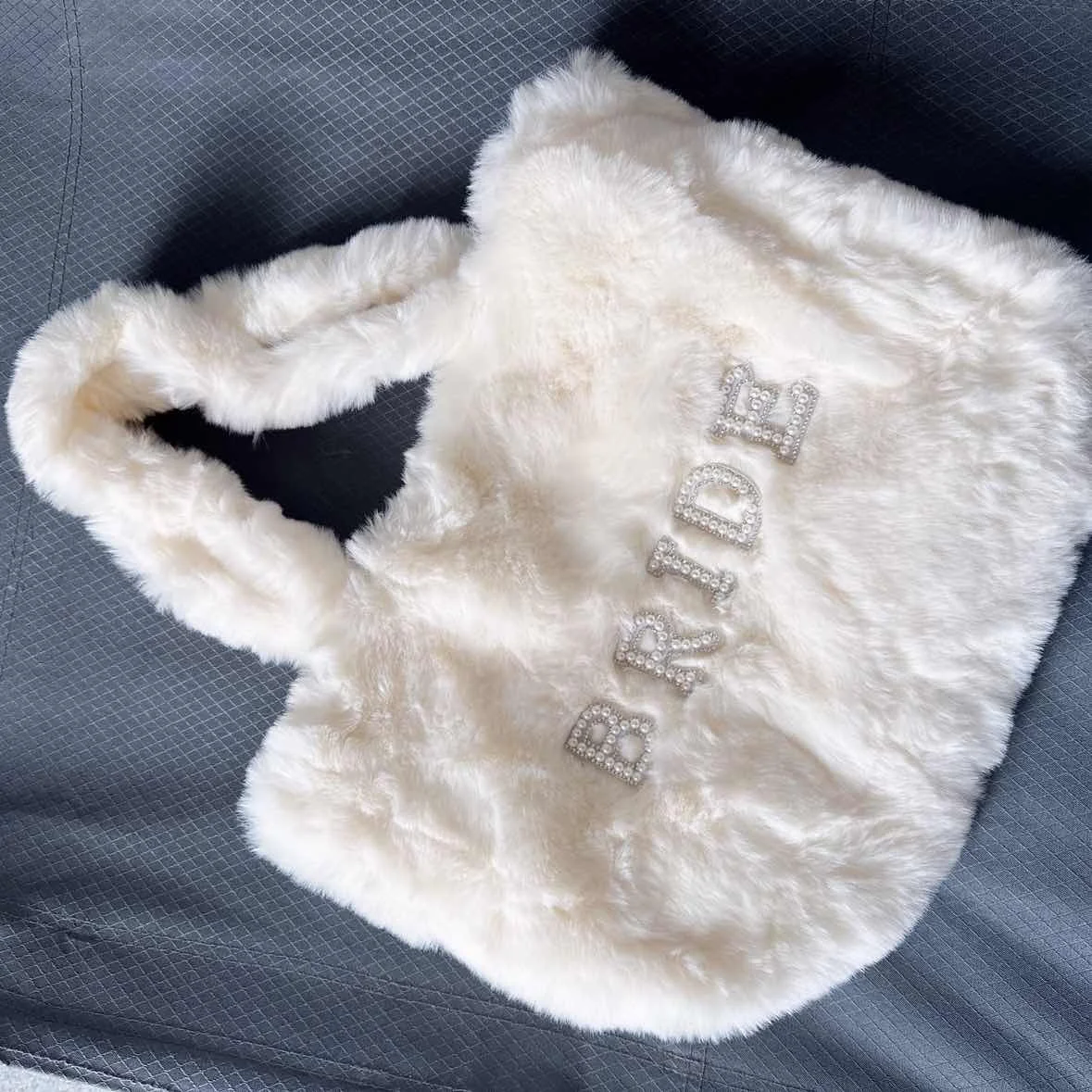 Large Bride Bag, Ladies' Winter fur Handbag, Large Capacity Storage Luggage, Shoulder Bag, Handbag