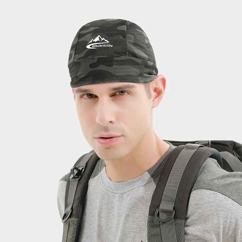 

Мужская летняя шапка-бини из быстросохнущего дышащего материала Ice Silk, с защитой от солнца, для велоспорта, бега и других видов спорта