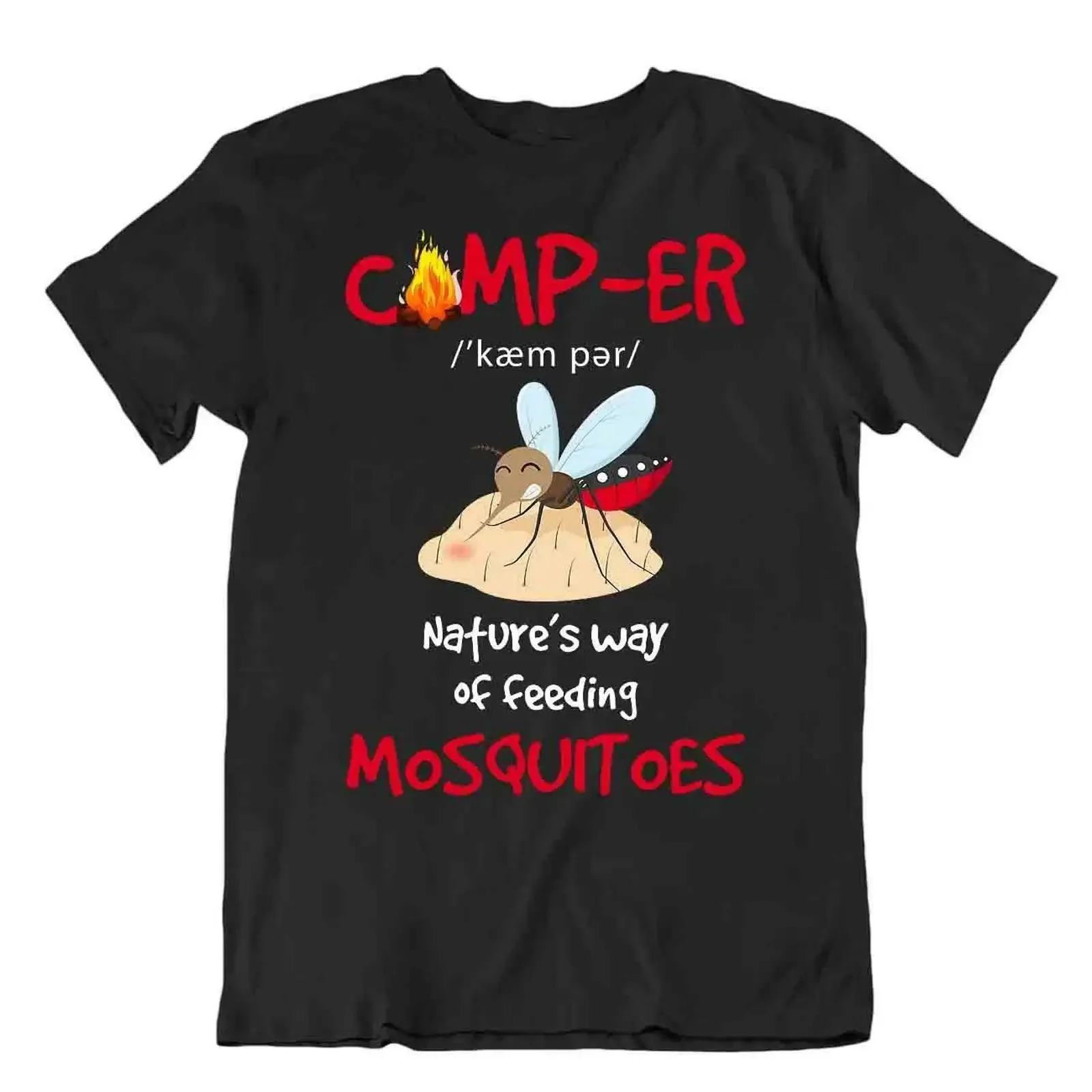 Camping Outside Trip T Shirt Cool Cute Funny Outdoor Fresh Mosquito vintage Washed Stylish designer clothes homme Slightly