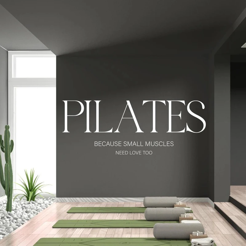 Pilates Wall Art,Fitness Wall Quotes,Pilates Wall Sticker,Vinyl Letter,Fitness Motivation Decoration  4D38