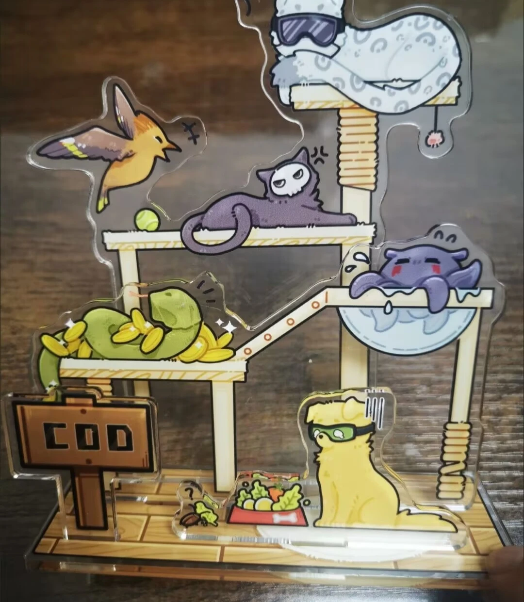 Call of Duty, puesto periférico de juego, decoración de escritorio acrílica de alto nivel de apariencia, regalo de mijo para amigos