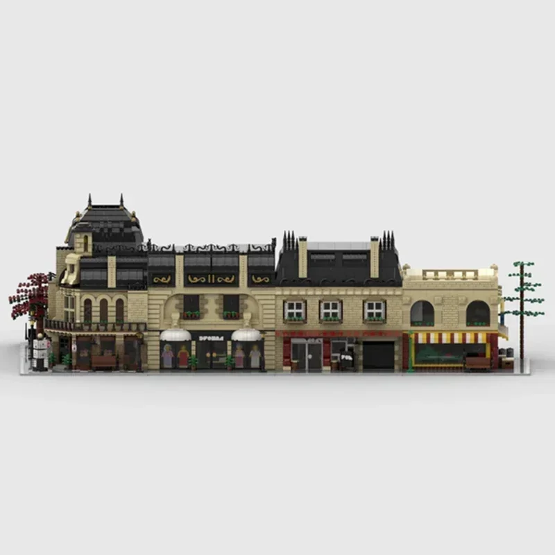 Moc Building Bricks City Street View Model Classics Modular Old Street Technology Blocks Gifts Christmas Toys DIY Sets Assembly