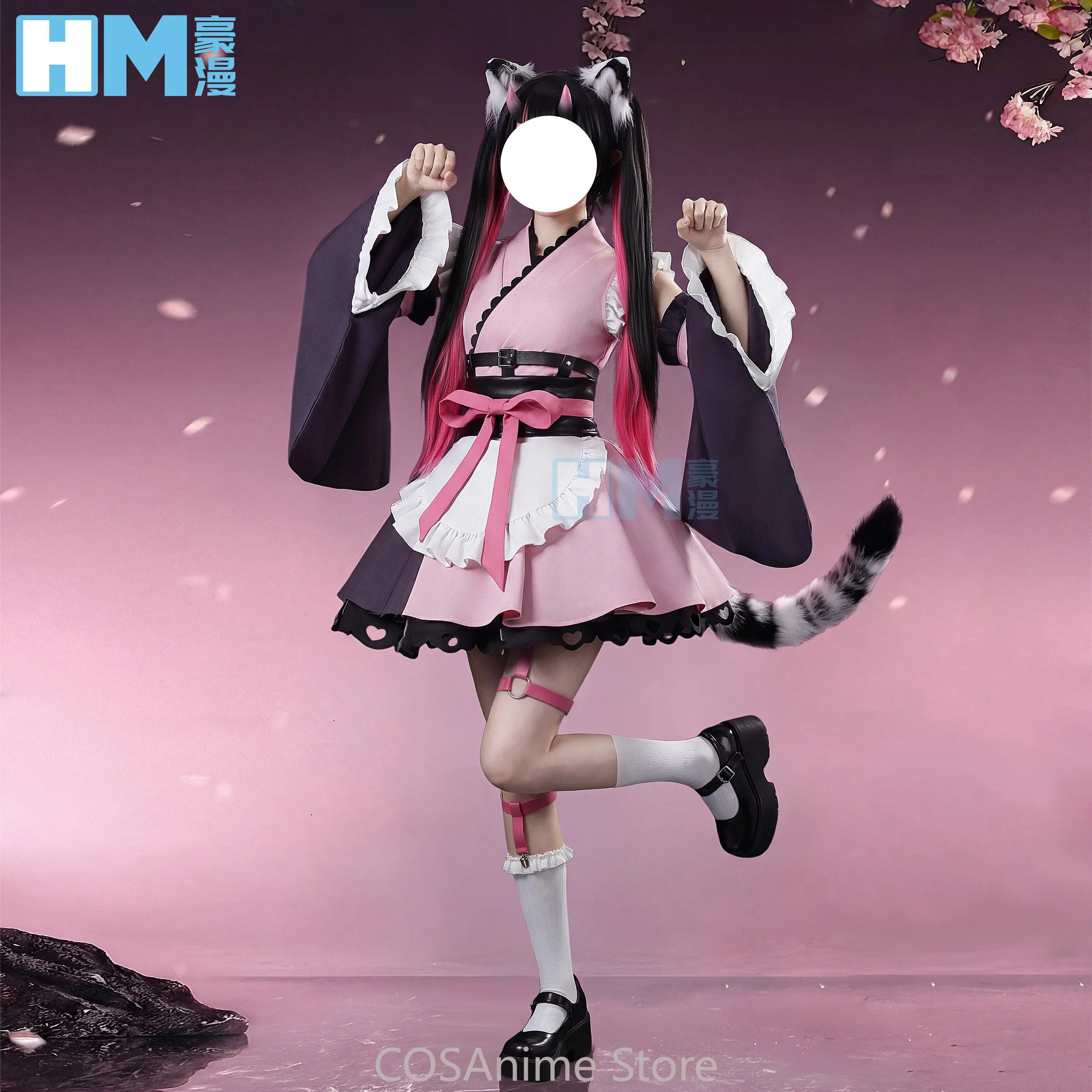 

Комазава Нои: Космическая принцесса Кагуя! Костюм для косплея в стиле аниме: платье горничной, полный комплект для Хэллоуина, карнавала, вечеринки, с ушками, хвостом и рожками