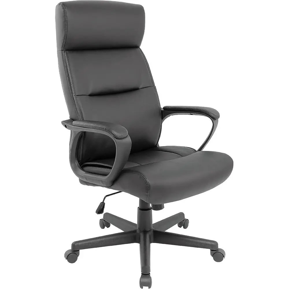 Rutherord Ergonomic Manager & Executive Oice Chair, High Back Swivel, Adjustable Height, Luxura aux Leather, Black