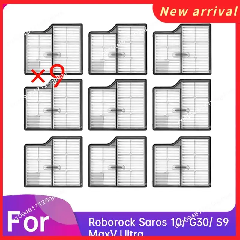 N89R 9 Piece Front Filter Kit For Roborock Saros 10/G30/S9 Maxv Ultra, Vacuum Cleaner Part Replacements