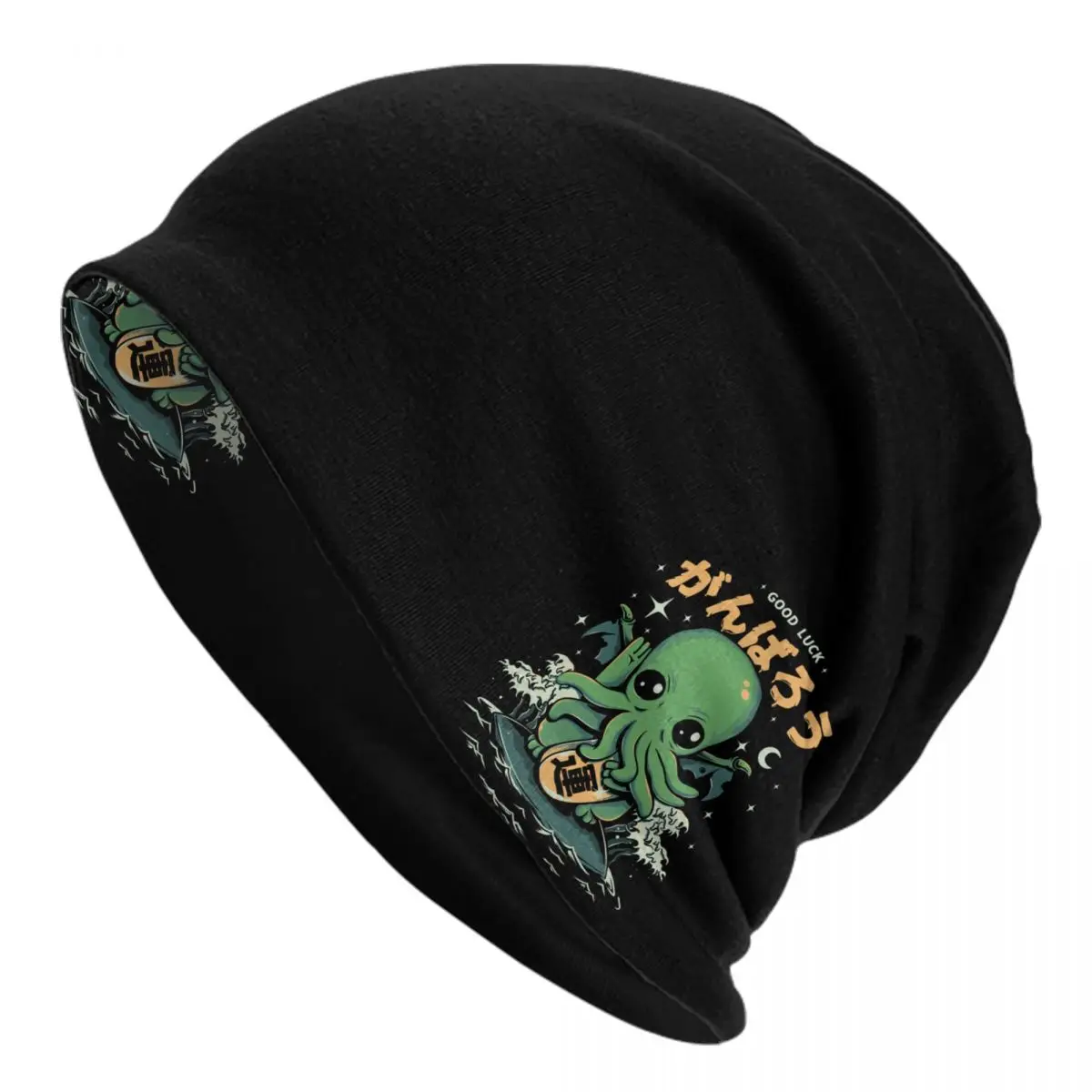 Custom Funny Kaiju Cthulhu Skullies Beanies Caps Knitting Hats Adult Unisex Kawaii Japanese Monster Octopus Bonnet Hats