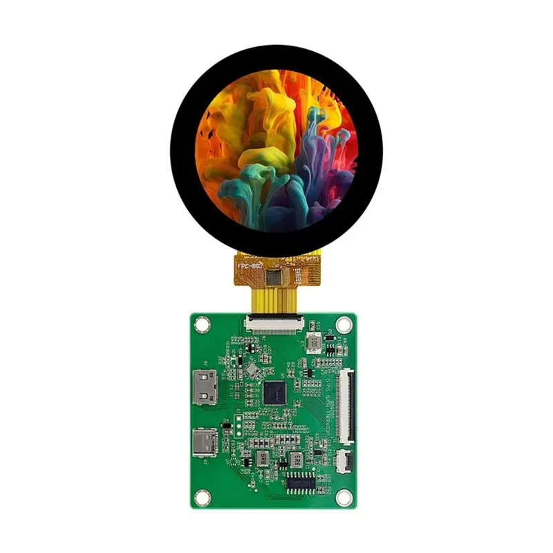 A52T DSI TFT LCD Round Display With -Compatible Driver Board IPS HD Circular Screen For Raspberry Pi 5/4B 2.76" 480X480 - view 3