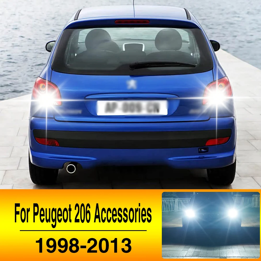 2PCS Car 1156 Canbus Backup Reverse Back Up Light Bulbs For Peugeot 206 1998-2013 2007 2008 2009 2010 2011 2012 Accessories
