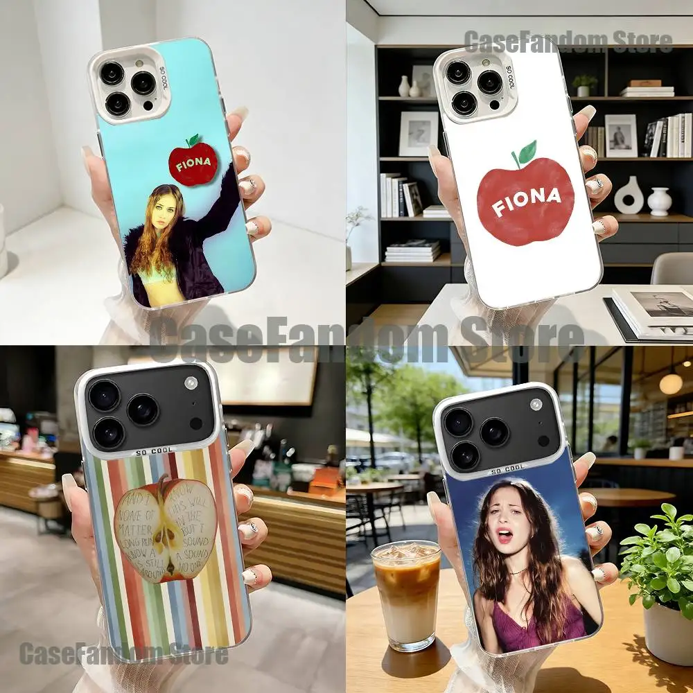 

F-Fiona A-Apple For iPhone 17,16,15,14,13,12,11,Mini,Pro,E,SE4,XS,MAX White Shockproof Candy Matte Cover