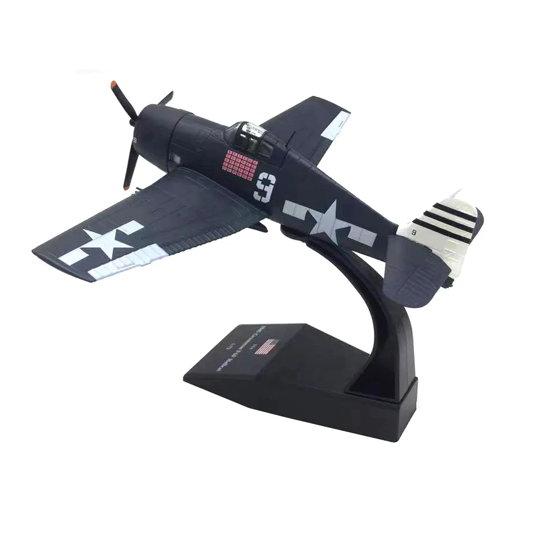 1:72 Scale F6F Hellcat Fighter Model and Display Stand Collectible Gifts F-6F Alloy Airplane Model Mini Decoration Home