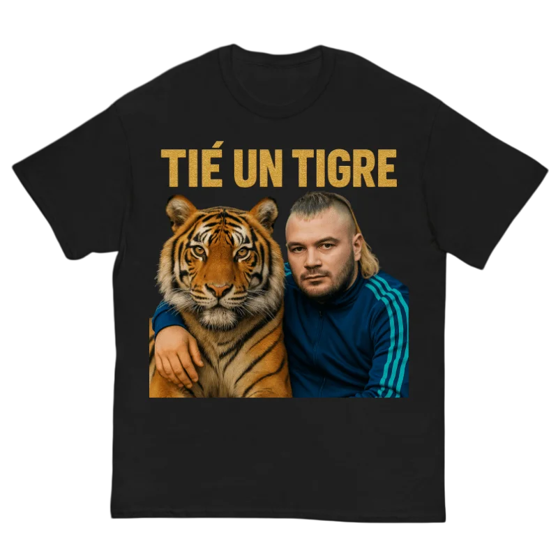 France Rapper Jul 'Tu es un tigre' graphics Unisex 100%Cotton Shirt, 2026 Summer New Men's Fashion Hip Hop Streetwear Tshirt