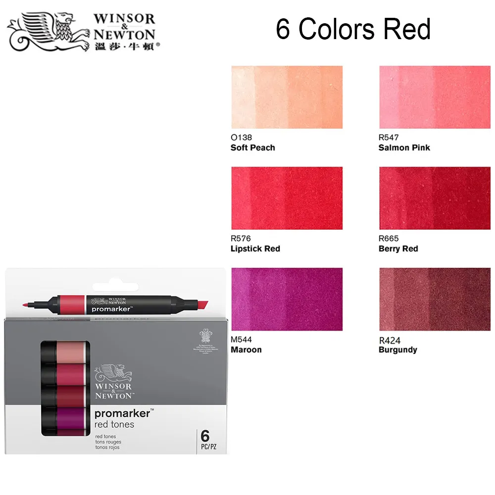 WINSOR & NEWTON Alkoholbasierte Promarker 6/12/24/48/96 Farben Set Doppelspitzen-Markerstifte Design Pro Marker für Künstler – Detail 7