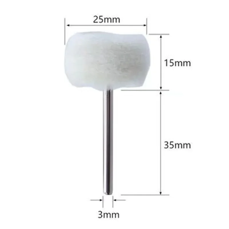 10Pcs Mini grinding sanding head abrasive disc felt 3mm Shank buffing wheels metal Polish Brush Drill Rotary Tool Accessories