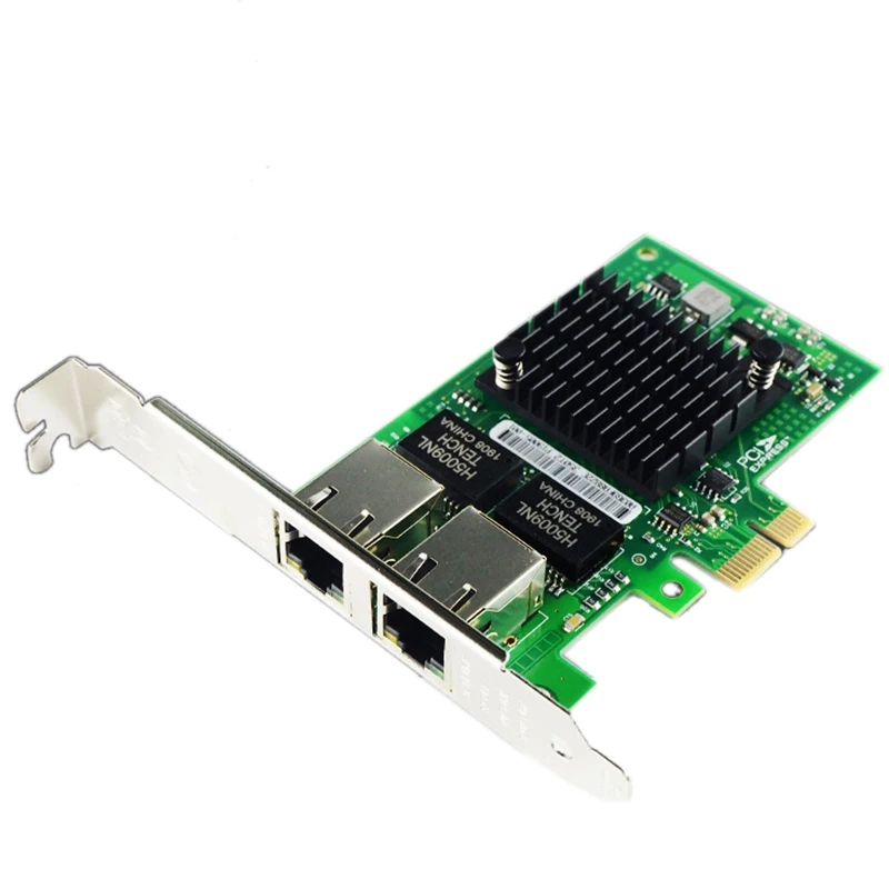 I350AM2 Chip PCI-E X1 RJ45 Desktop Dual Port Gigabit Ethernet Lan 10/100/1000Mbps Network Interface Card For I350-T2