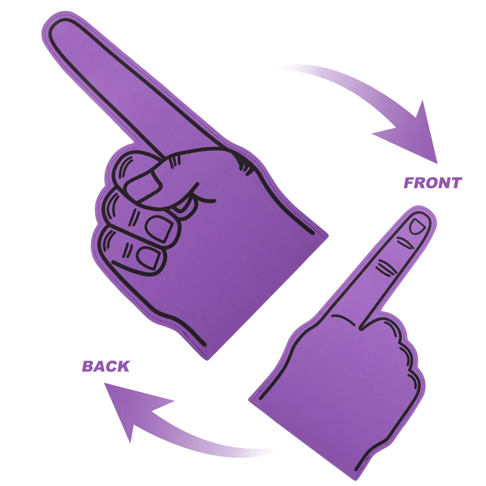 4 قطعة إصبع يهتف خفيف الوزن إيفا لون مشرق يد رغوية كبيرة للمناسبات الرياضية فريق المدرسة دعم الروح إصبع رغوة عملاقة