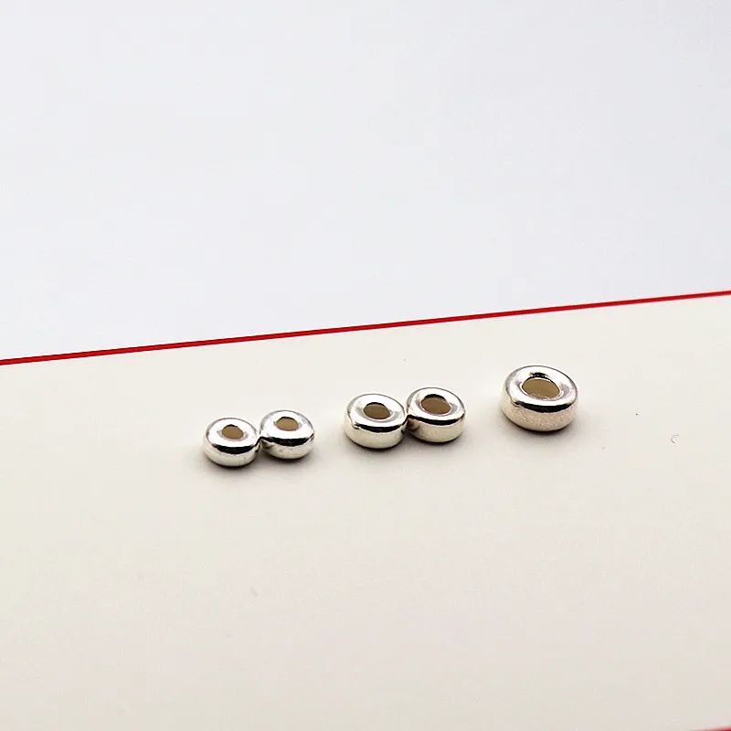 Solid 925 Sterling Silver Beads for DIY Making