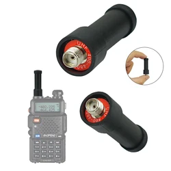 Mini SMA-F hembra de doble banda, antena suave UHF 400-480MHz, walkie-talkie, UV-5R, 1 unidad, para BAOFENG Outdoor Plus, UV-5RE Plus, UV-82, UVB5