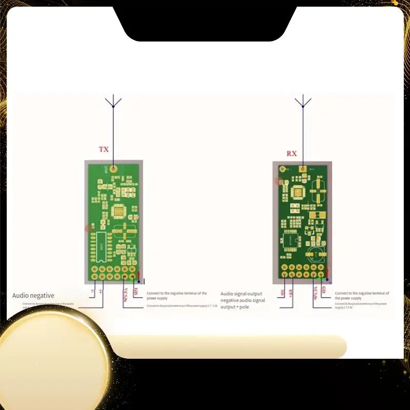 

UHF Wireless Digital Audio Transmitter Transceiver Module Long-Distance Wireless Audio Transmission Instrument
