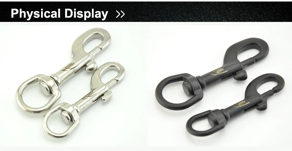 1PCS/3PCS KEEP DIVING 75/90MM 316 Edelstahl Bolzen Snap Haken Clip Tauchen Haken BCD zubehör Tauchen Ausrüstung – Detail 4