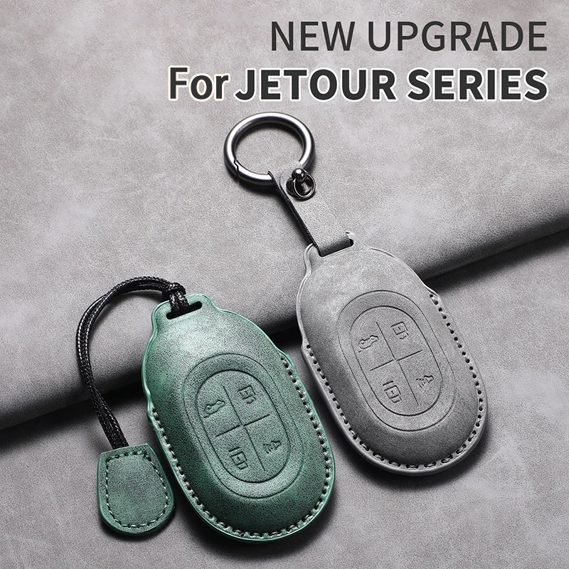 Leder-Autoschlüsselhülle für Jetour Shanhai L7 Pro MAX ULTRA Soueast S08 DM Auto-Schlüsselanhänger-Schutzhülle Zubehör.