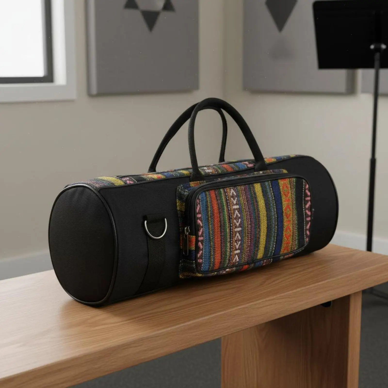 Small Storage Pouch Double Zipper Trumpet Case Canvas Organizer for Trumpet Accessories and Travel Use