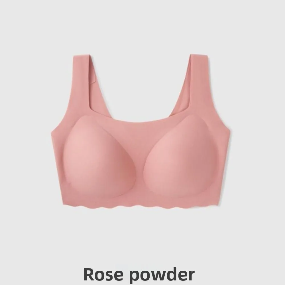 Reggiseno in gelatina senza cuciture tinta unita di base Intimo di supporto per donna Lingerie Gilet Reggiseno senza fili Sport Yoga