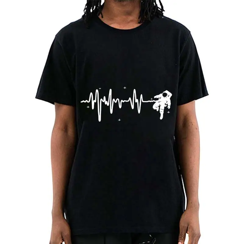 

Men's Top Quality 100% cotton Funny astronaut print casual loose short sleeve men tshirt o-neck t-shirt tees for men tops
