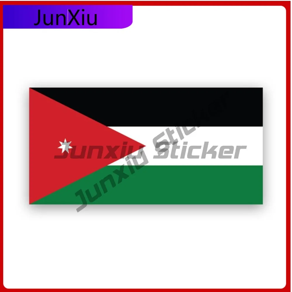 

Jordanian Flag Sticker Creative Decals State Flag Patriotic Car Sticker Vinyl Decal Waterproof Durable Sun Proof For Car Window