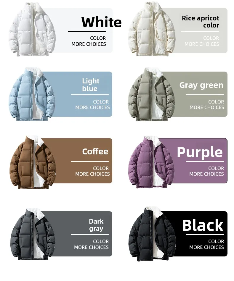 New fall/winter cotton coat in Korean style - loose and casual outerwear for both men and women, same style for both genders