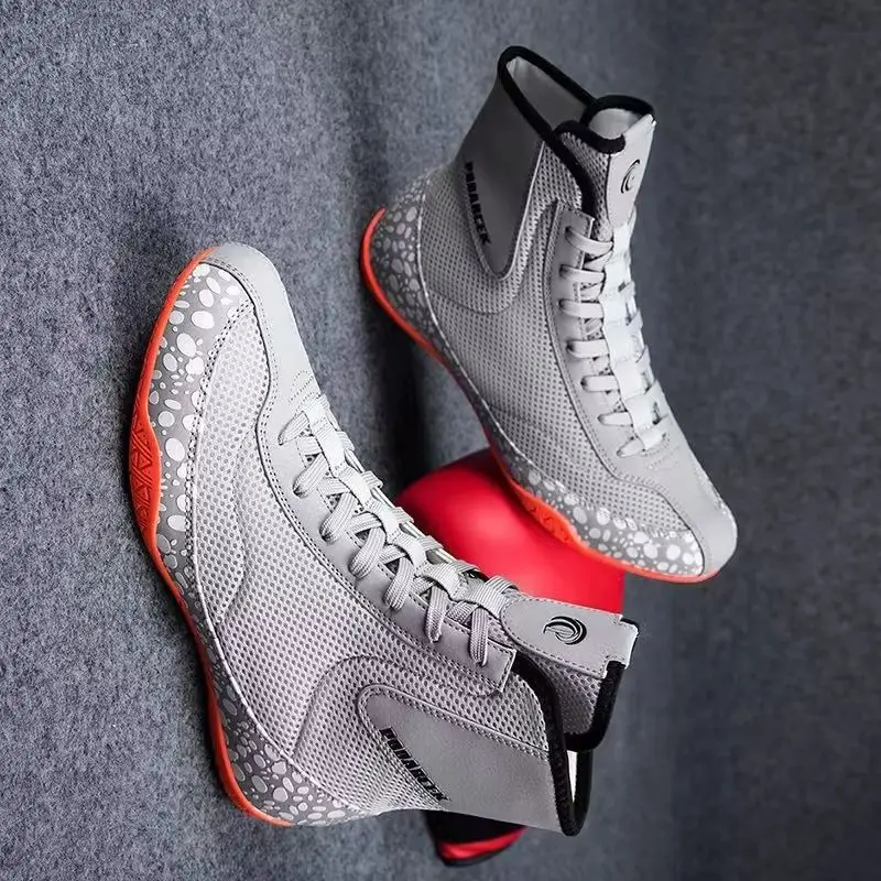 

Original Brand Wrestling Shoe Anti-Slippery Boxing Sneakers Hard-Wearing Fighting Shoes High Top Gym Training Shoes For Men