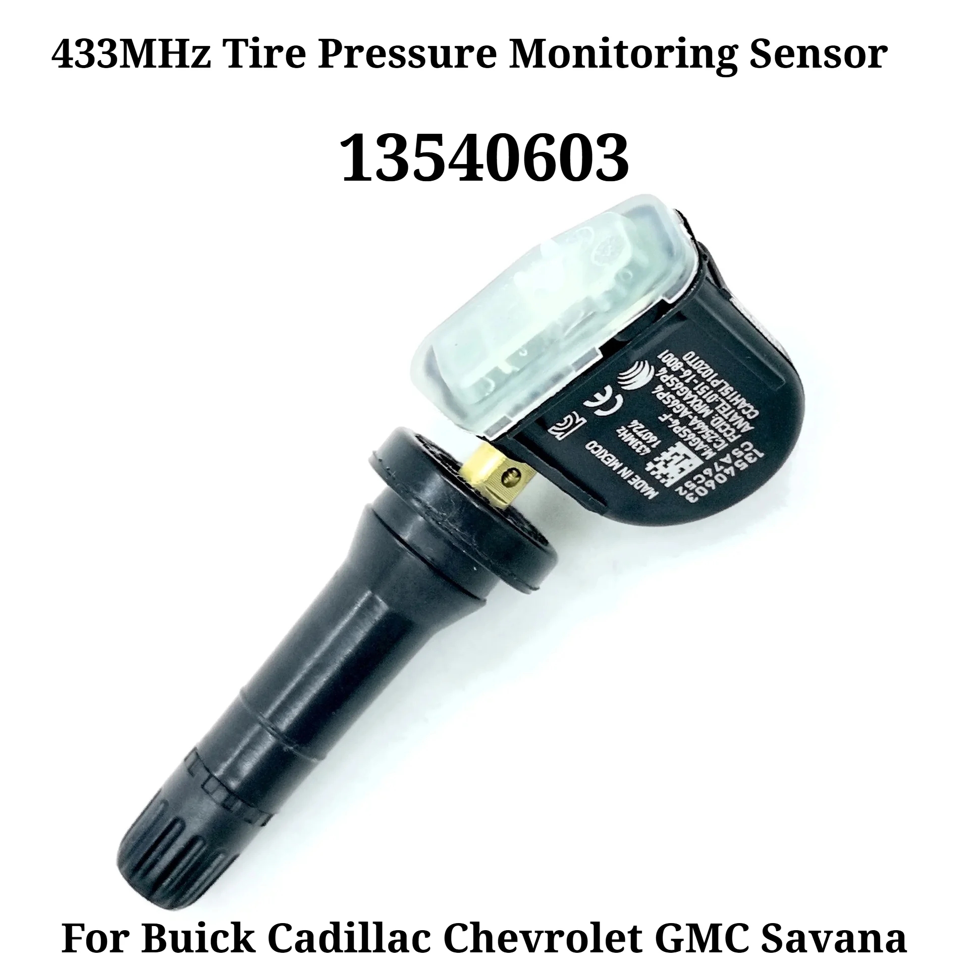 4PCS 13540603 433MHz TPMS Tire Pressure Monitoring Sensor for Buick Cadillac Chevrolet GMC Savana 13540602 13540606 13589601