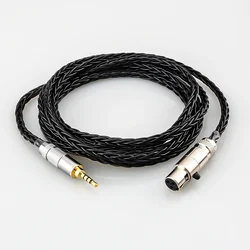 Cables mejorados para auriculares de Audio de 8 núcleos, Conector estéreo de 3,5mm a mini XLR para AK G Q701, K240S ,K271 ,K702