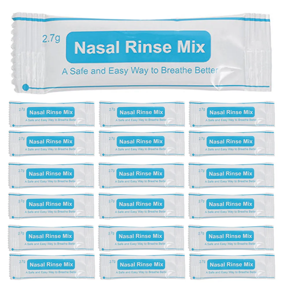 60Pcs Nasal Salt Instant Dissolving Fine Powder Saline Packets for Daily Nasal Rinse Sinus Relief Use - view 2