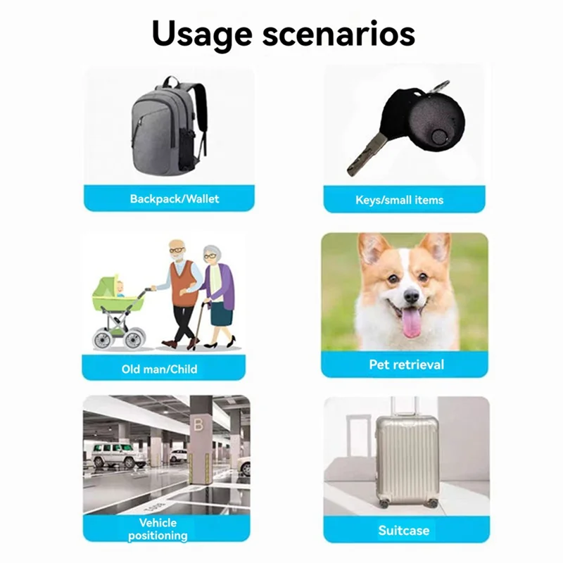 【Home-Tools!】Bluetooth GPS Tracker N Tag Anti-Lost Locator mit globaler Positionierung für Find My APP für Schlüssel, Gepäck, Rucksack