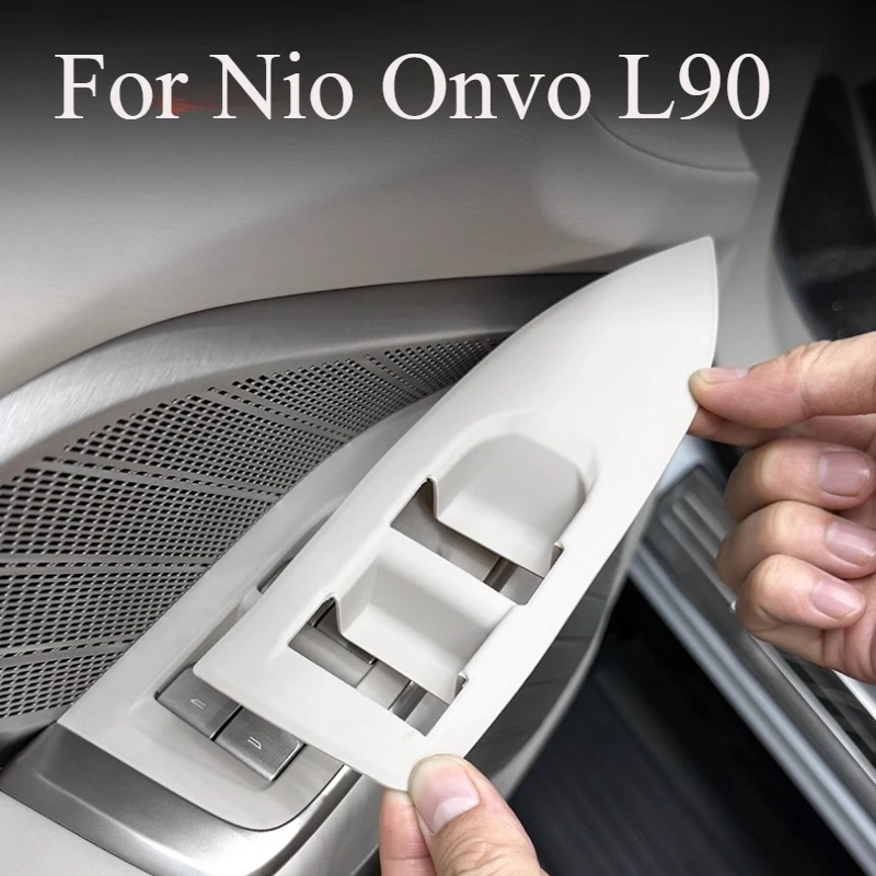 

For Nio Onvo L90 Window Switch Silicone Cover, Anti-Slip Button Protector Film for Power Window Controls