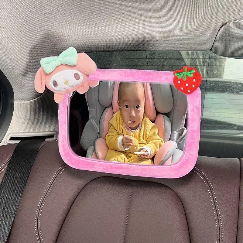 Kawaii Cinnamoroll Car Safety Seats Inside The Car Rearview Mirror Child Observation Mirror Car Babys Reverse Reflective Mirror