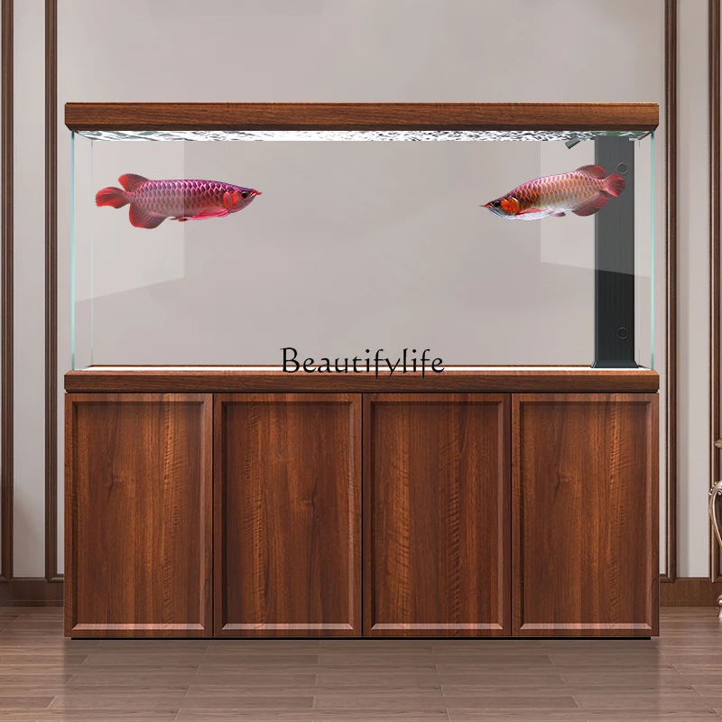 Arowana tank ultra-white glass living room, household intelligent ecological bottom filter aquarium