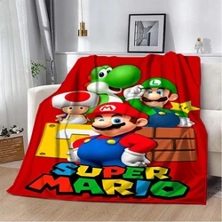 Super Mario Cartoon Printed Flannel Thin Soft Blanket.Four Season Blanket.for Sofa,beds,living Rooms,travel Picnic Blankets Gift