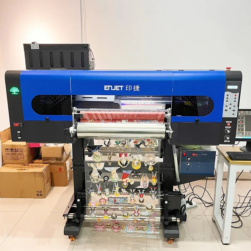 60CM I3200 4 Printhead Uv Flatbed Printer Cup Wrap Transfers Uv Printing Machine UV DTF Printer