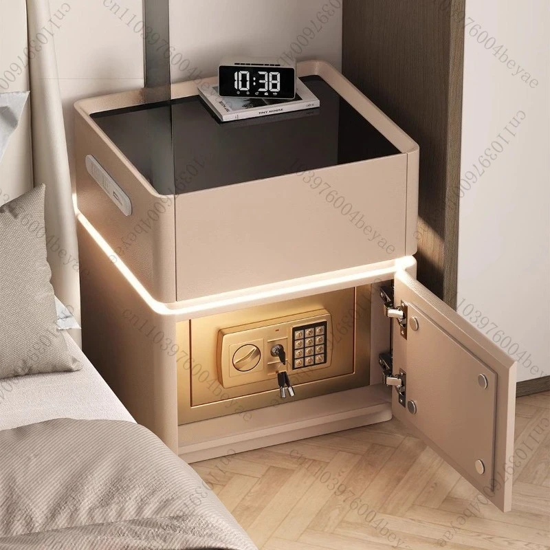 

Smart bedside table, safe, integrated simple modern multi-functional home wireless charging, bedroom storage bedside table