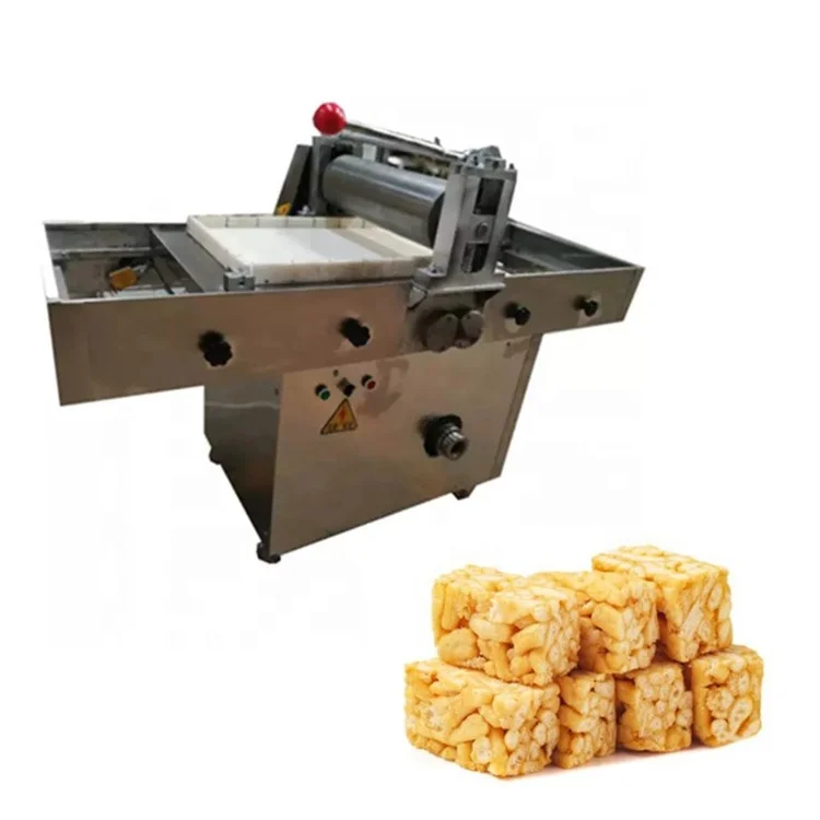 Máquina Formadora y Cortadora de Barras de Caramelo de Sésamo y Cacahuete, Línea de Producción de Barras de Cereales, Energéticas, Nougat, Muesli y Proteína