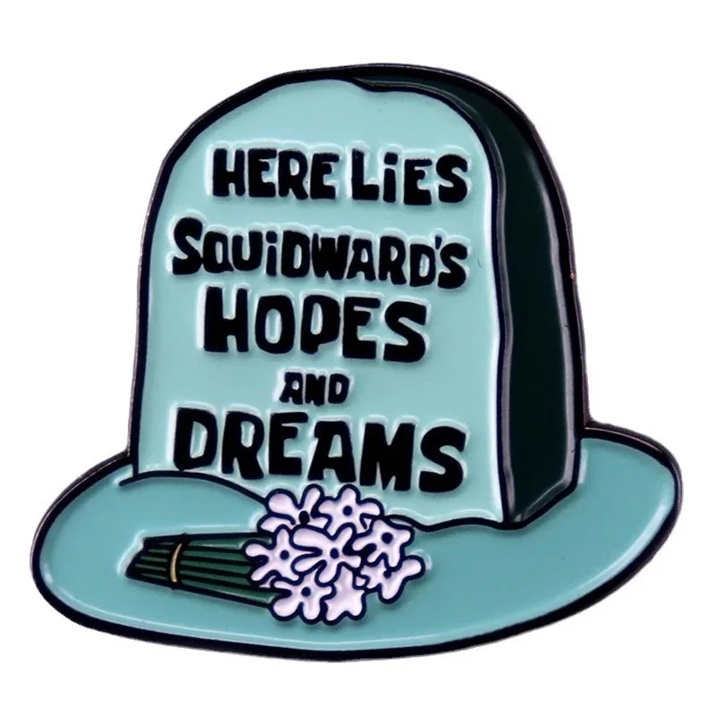 Here Lies Hopes and Dreams Enamel Pins Badges Lapel pins Brooches Women Men Jewelry Accessories For Gifts