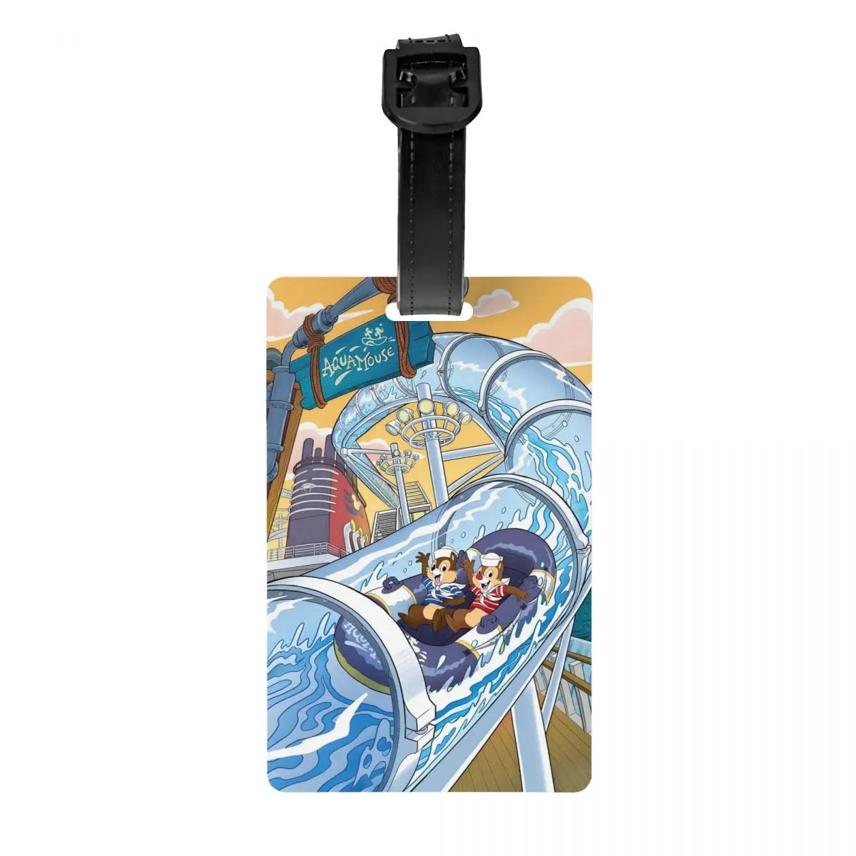 

Изготовленная на заказ забавная мультяшная бирка для багажа с чипом и Дейлом с именной карточкой, конфиденциальная обложка, идентификационная этикетка для дорожной сумки, чемодана