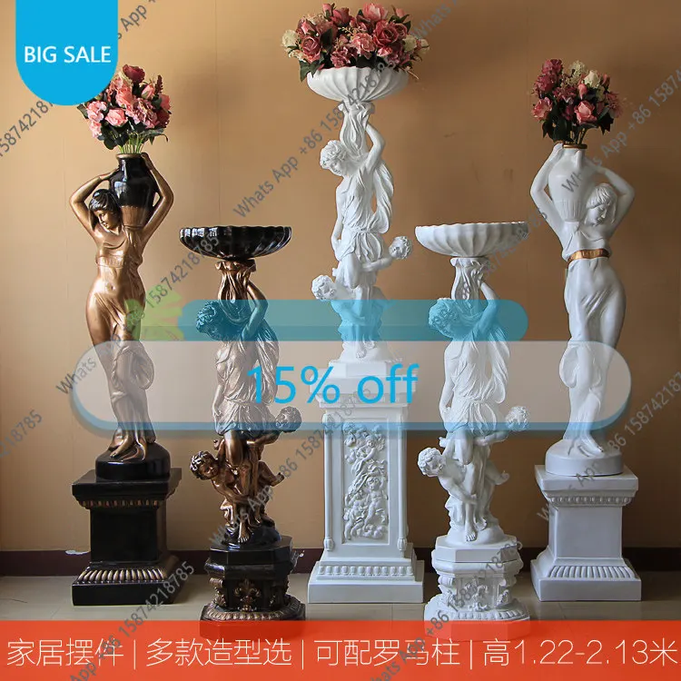 

Yy European Character Home Living Room Corridor Floor Ornament Staircase Entrance Entrance Entrance Beautiful Woman Sculpture