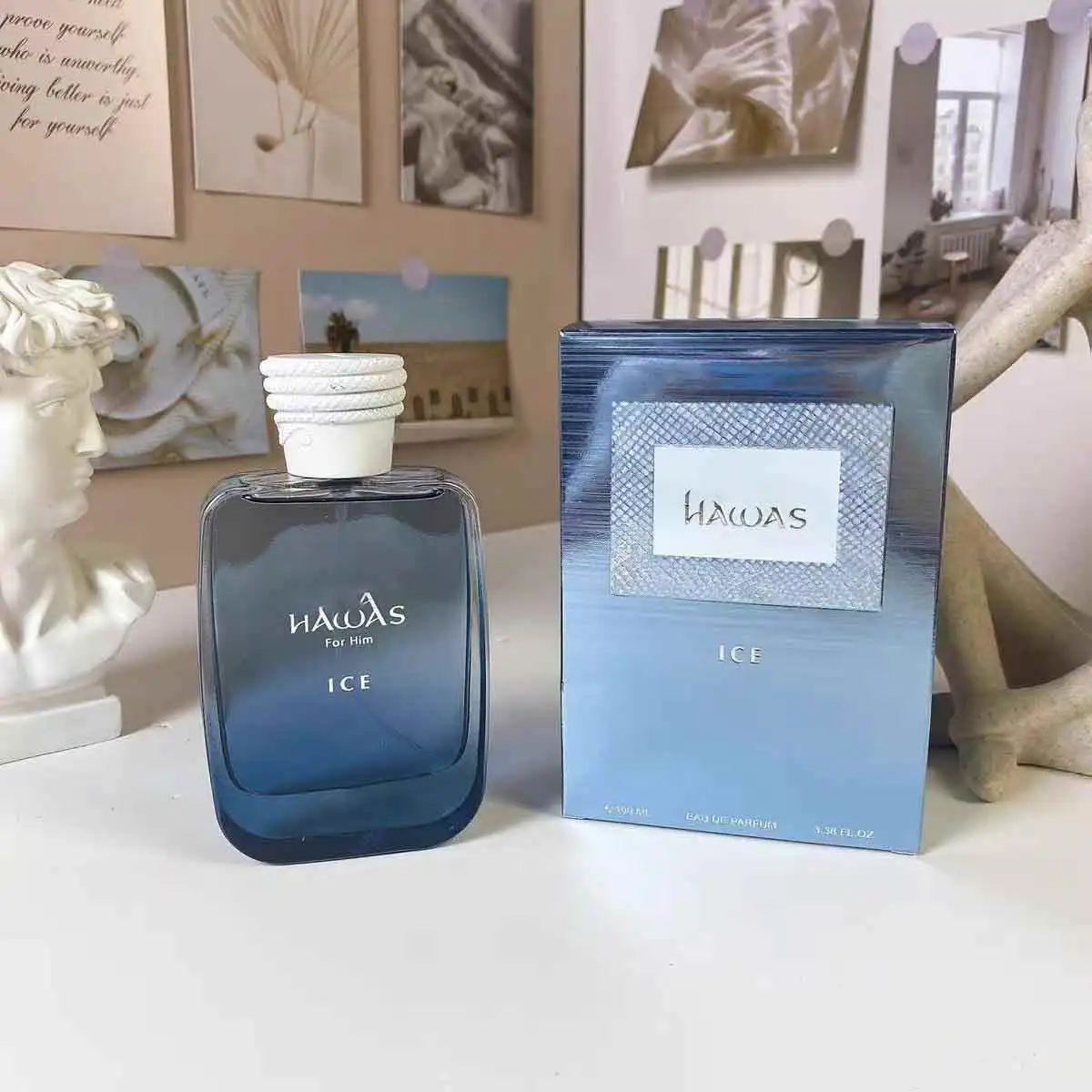 

Hawas Ice men's perfume, Hawas men's cologne EDP durable light essence | fresh masculine fragrance (100ML)