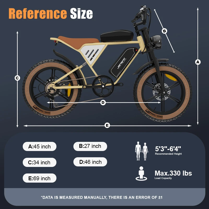 Vélo électrique de montagne pour adultes, moteur 750W, batterie 34Ah, 30mph, 20x4