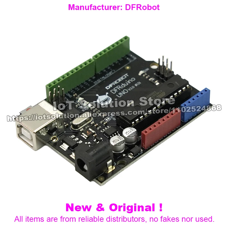 SKU: DFR0216-2 DFRduino UNO R3 with IO Expansion Shield and USB Cable A-B